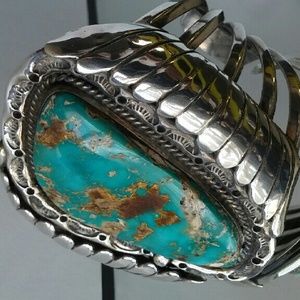 Blue Hawaiian Gem Turquoise Cuff