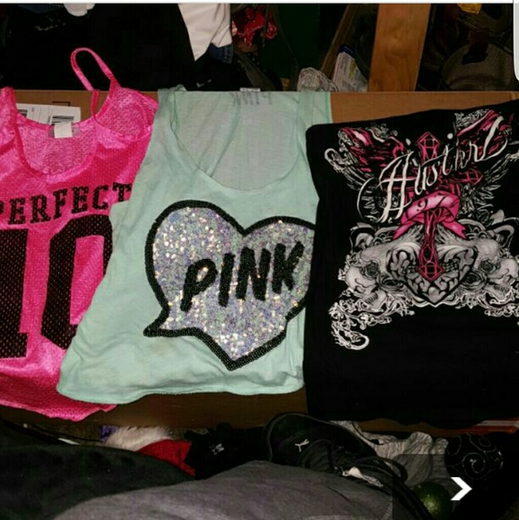 3 for the $ of 1 Pink & Hustler tops