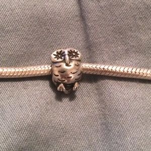 Silver Owl Pandora Charm