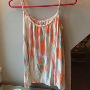 Colorful flowy beachy tank top