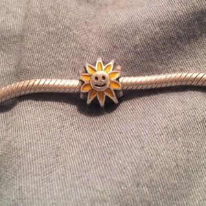 Double Sided Sun Pandora Charm.