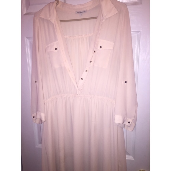 Sheer 3/4 or long sleeve dress