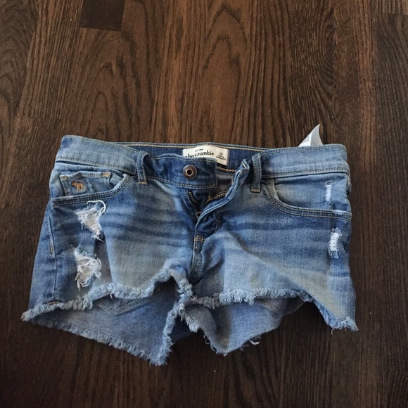 Medium wash Abercrombie jean shorts