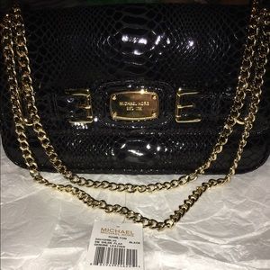 Michael Kors Black Small Shoulder Flap