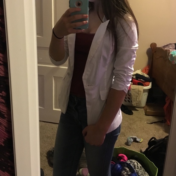 White blazer from Charlotte Russe. No stains!