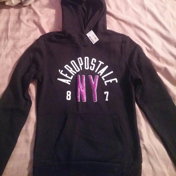 Black aeropostale hooded sweatshirt