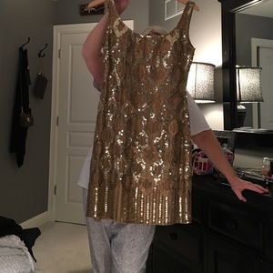 Scala gold sequins dress