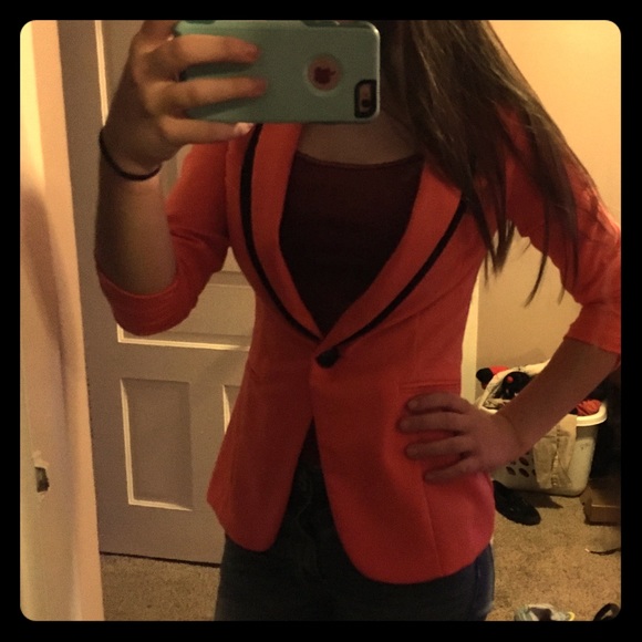 Orange and black blazer from Charlotte Russe