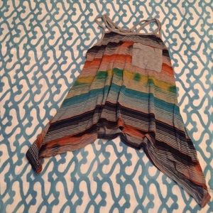 Striped flowy tank
