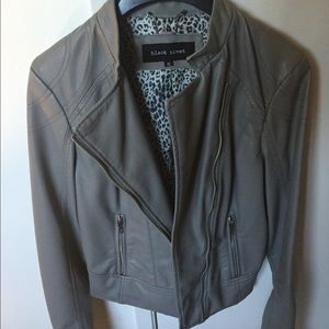 Grey leather jacket