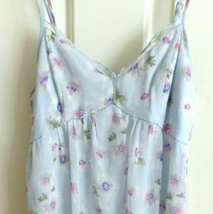 Light blue floral spaghetti strap dress