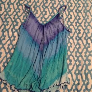Flowy blue ombré tank