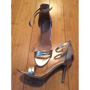Gold ankle-strap heels  *brand new in box*