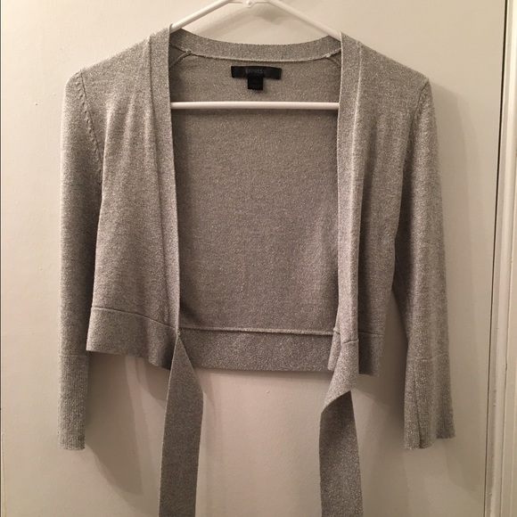 Silver cropped cardigan