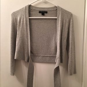Silver cropped cardigan