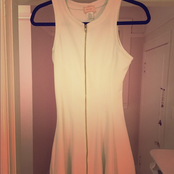 Full length gold zip dress