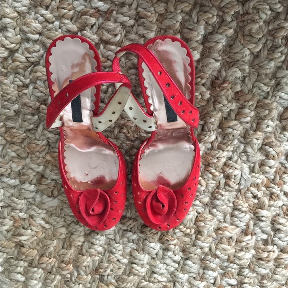 Marc Jacobs Red Suede Heels