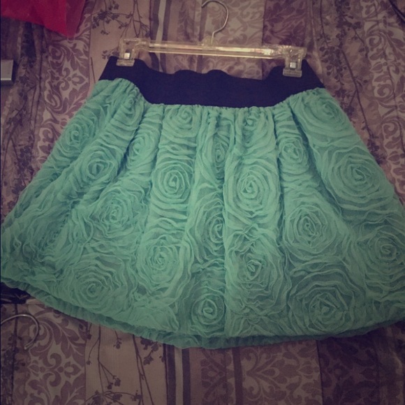 Fun Floral Turquoise skirt