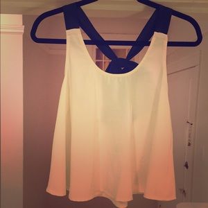 Navy blue bow tank