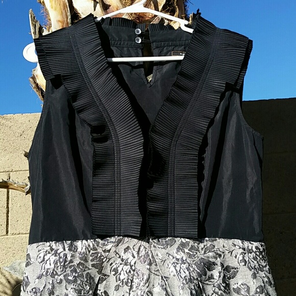 BCBG MAX AZRIA Black & Silver Dress - Picture 2 of 4