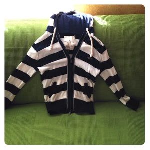 Hollister 3/4 sleeve sweater zip hoodie