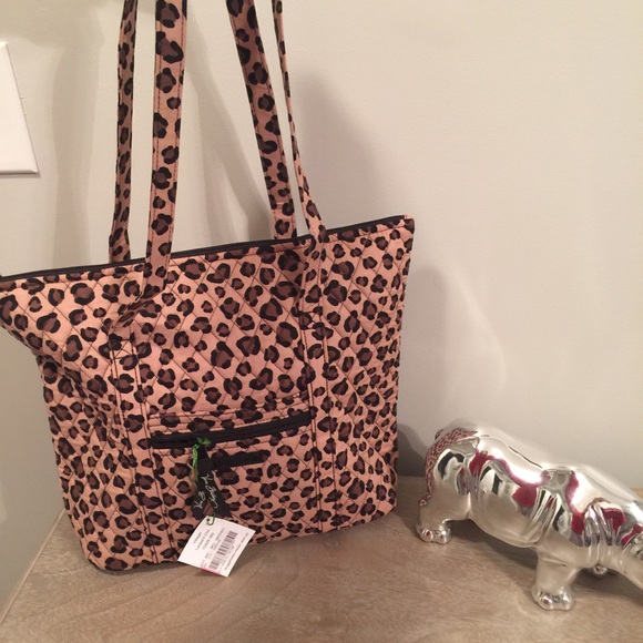 vera bradley leopard tote