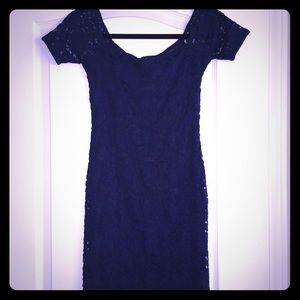 Dark navy blue lace dress