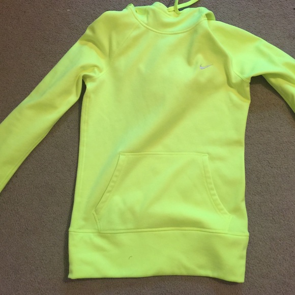 Neon yellow Nike therma fit hoodie