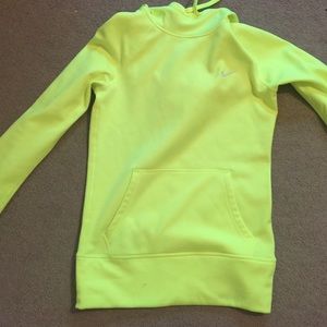 Neon yellow Nike therma fit hoodie