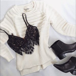 Sexy Solid Color Hollow Out Lace Women's Tank Top