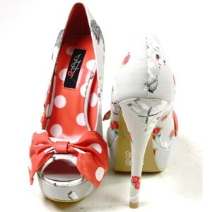 Iron Fist Sheep Peep Toe Bow Platforms