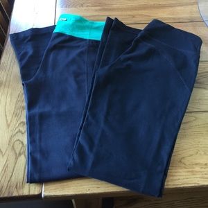 2 pair black yoga pants.