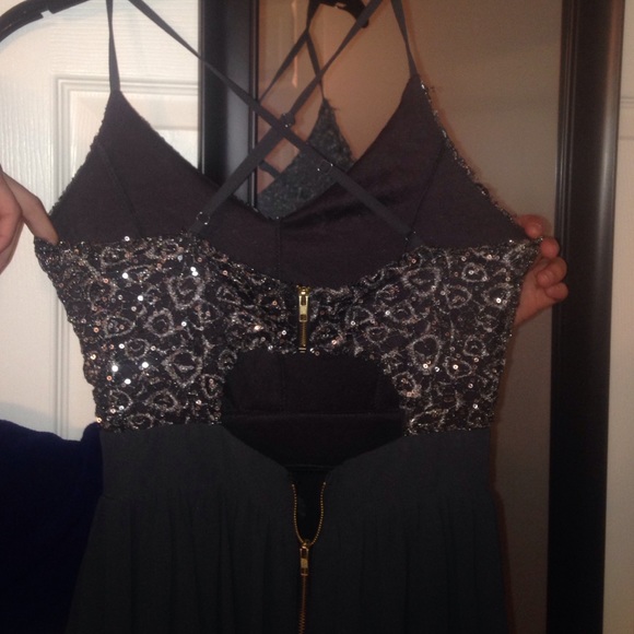 "Ya" sparkly charcoal dress