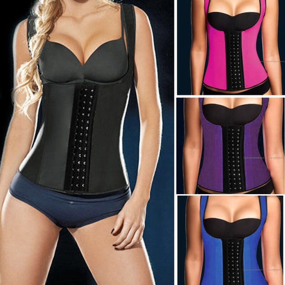 LATEX AUTH vest waist training corset adjustable