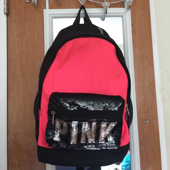 TRADE BACKPACK, Pink sweater, & 36C bra.