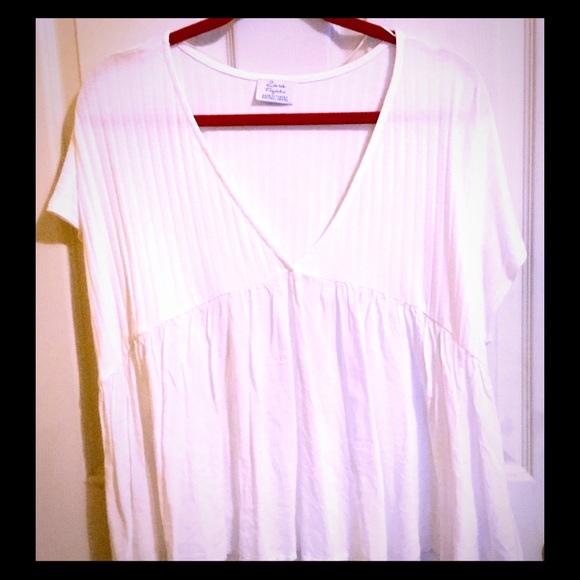 Zara boho blouse in white