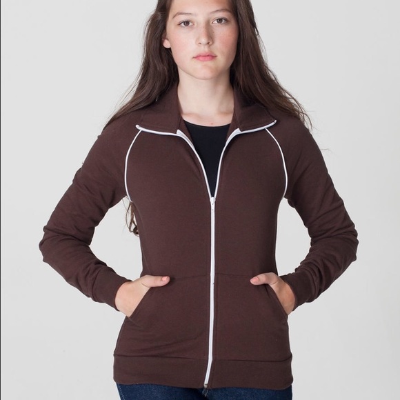 American Apparel Brown Track Jacket 