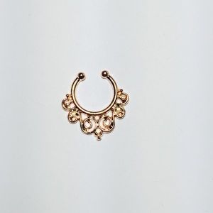 Rose Gold Swirls Faux Septum