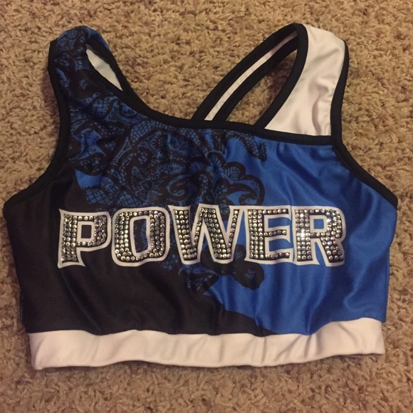 AZ Power Sports Bra huge rhinestones! Size S