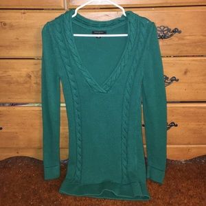 V-neck blue/green sweater from Banana Republic