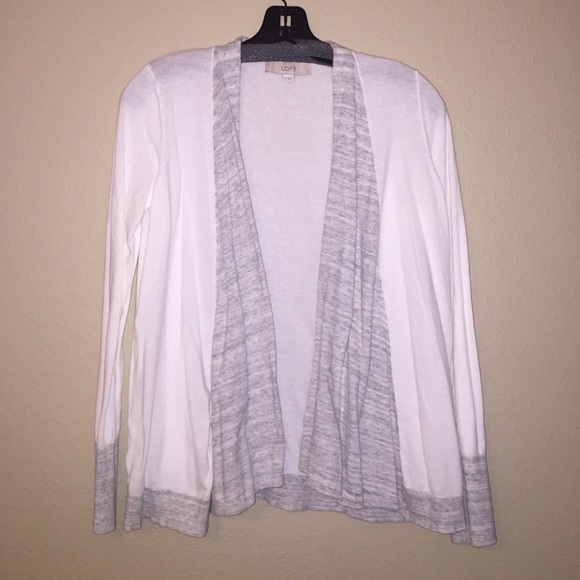 Ann Taylor Loft Waterfall Open Cardigan M