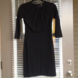 Black Wool Ann Taylor Work Dress Sz 2P
