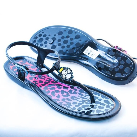 🔴SALE🔴Jimmy Choo Leopard Print Jelly Sandal - Picture 2 of 4