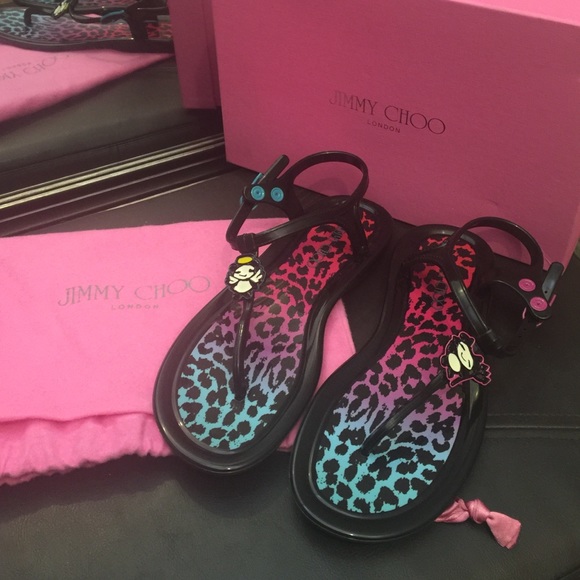 🔴SALE🔴Jimmy Choo Leopard Print Jelly Sandal - Picture 3 of 4