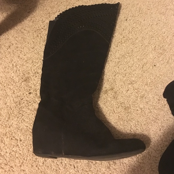 Black Wedge Heel Boot - image 1