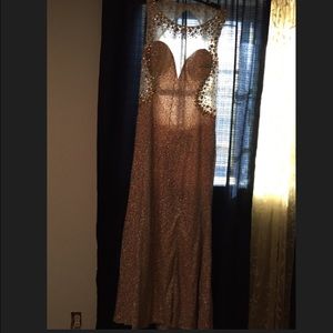 The golden dress