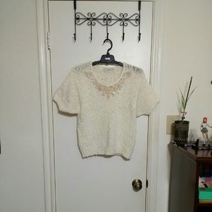 Adorable little white sweater