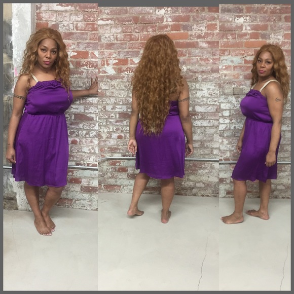🎉STYLISH SLEEVELESS PURPLE DRESS🎉