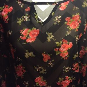 A very chic floral blouse