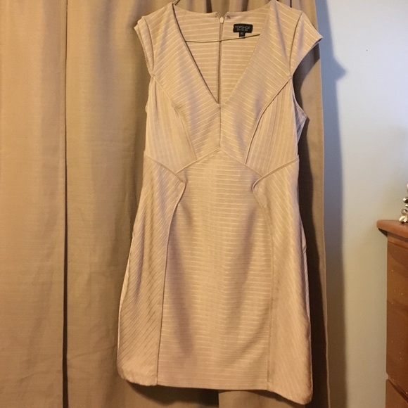 Beige bandage dress